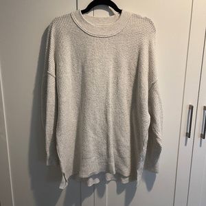 Aerie Boyfriend Waffle Knit Sweatshirt